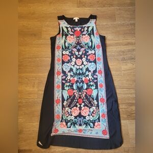 Charter Club Flower Pattern Sleeveless Dress, Size M